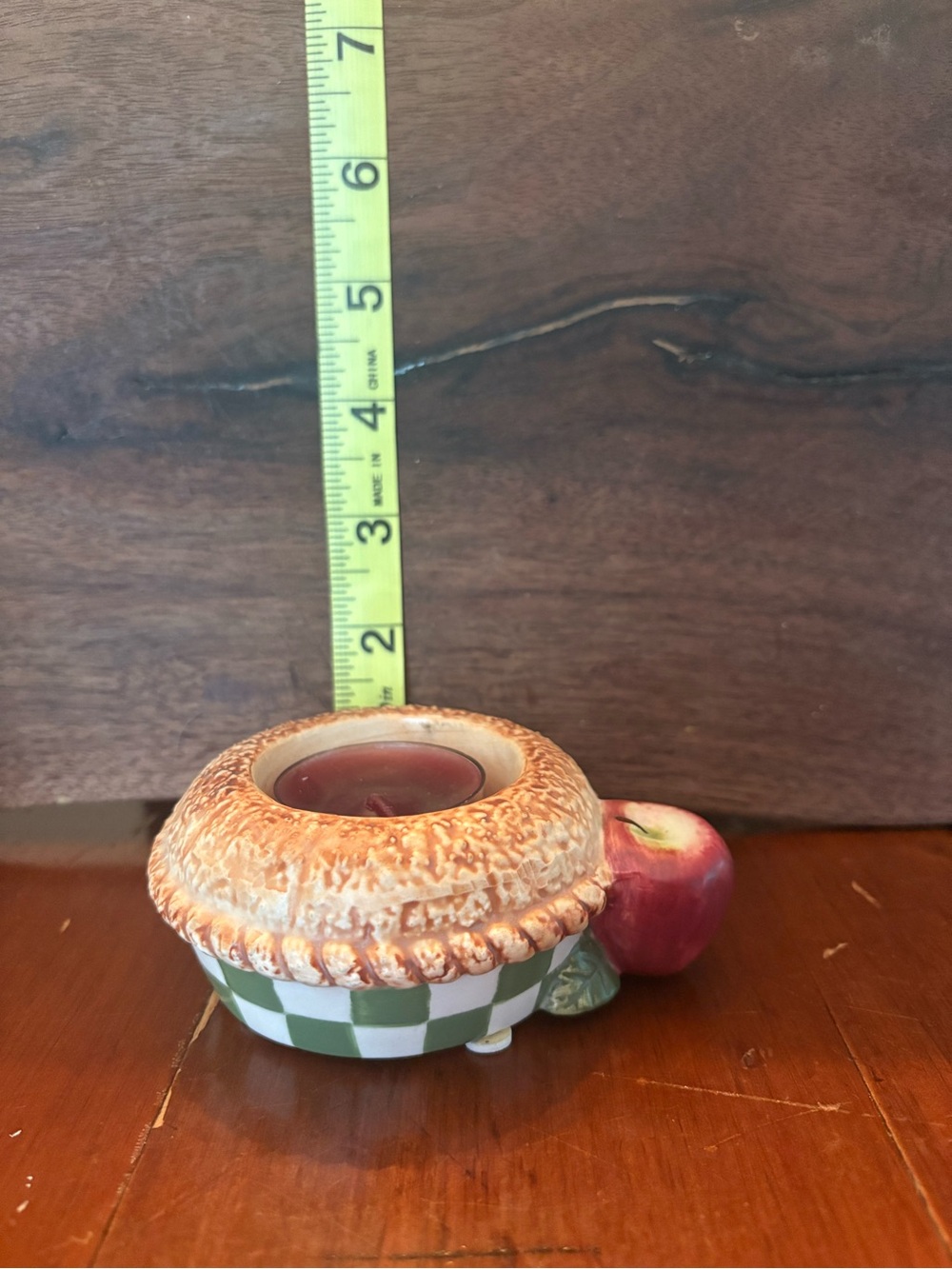 Yankee Candle Ceramic Apple-Themed Wax Warmer & Matching Holders - Picture 4 of 7